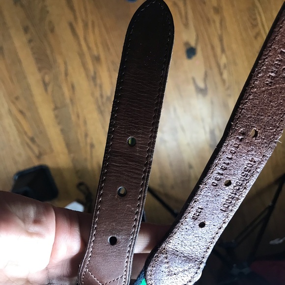 Polo Ralph Lauren Pin Stripe / Leather Belts - Picture 4 of 4